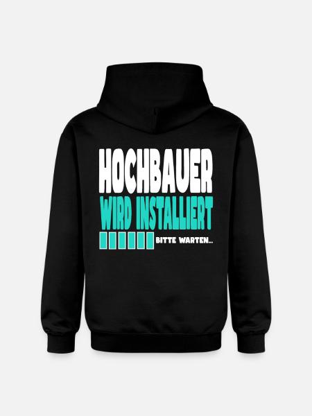 Hochbauer wird installiert - Gildan Unisex Softstyle® Midweight Hoodie - Schwarz