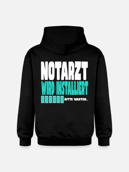 Notarzt wird installiert - Gildan Unisex Softstyle® Midweight Hoodie - Schwarz
