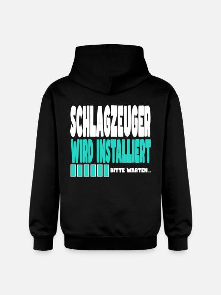 Schlagzeuger wird installiert - Gildan Unisex Softstyle® Midweight Hoodie - Schwarz