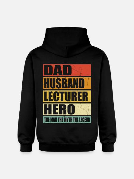 Father Husband Lecturer Held - Gildan Unisex Softstyle® Midweight Hoodie - black