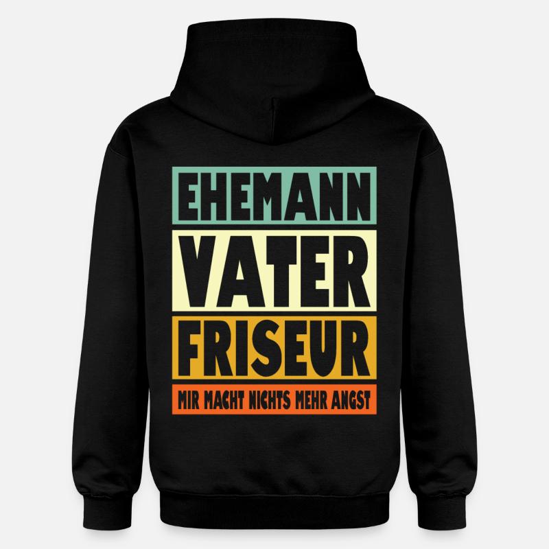 Friseur Vater Ehemann Held - Gildan Unisex Softstyle® Midweight Hoodie - Schwarz