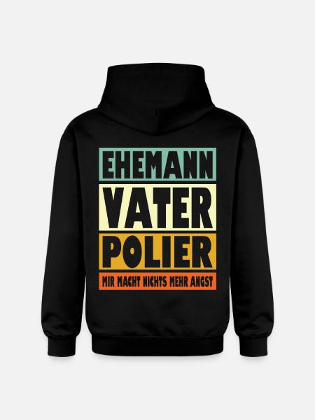 Polier Vater Ehemann Held - Gildan Unisex Softstyle® Midweight Hoodie - Schwarz