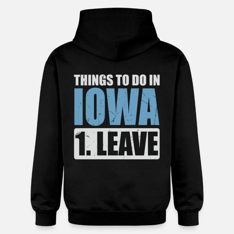 Mème de l’Iowa - Sweat à capuche Softstyle® Gildan Unisexe - noir