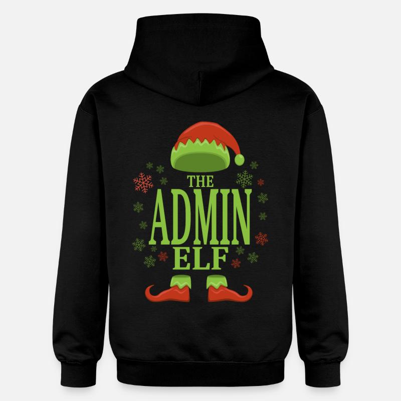 Admin Elfe de Noël - Sweat à capuche Softstyle® Gildan Unisexe - noir