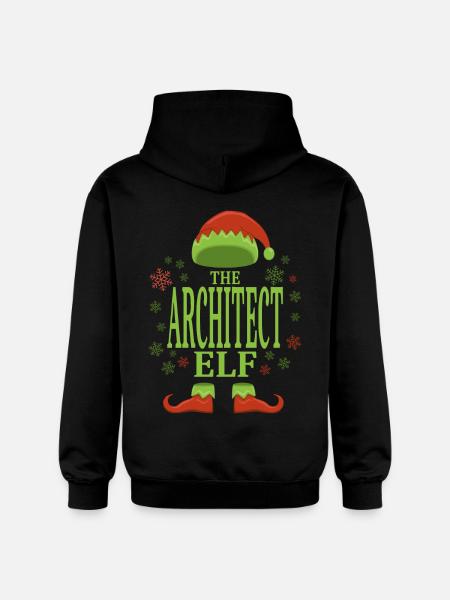 Architecte Elfe de Noël - Sweat à capuche Softstyle® Gildan Unisexe - noir