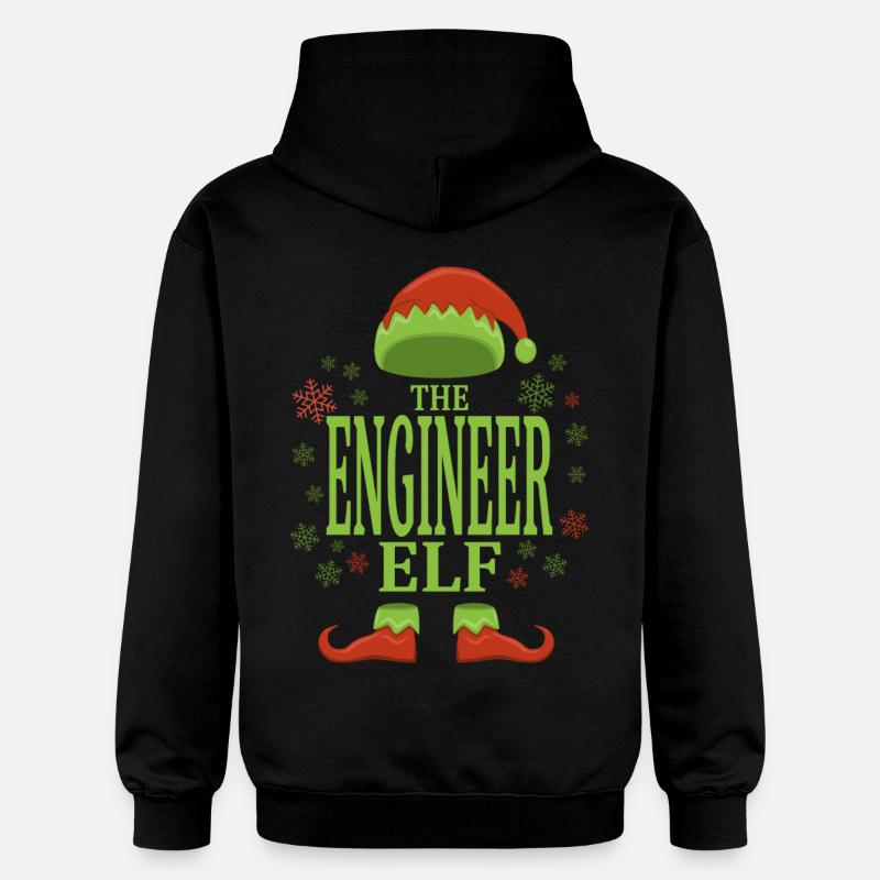 Ingénieur Elfe de Noël - Sweat à capuche Softstyle® Gildan Unisexe - noir