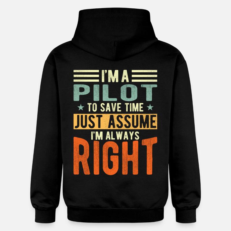 Pilote - Sweat à capuche Softstyle® Gildan Unisexe - noir