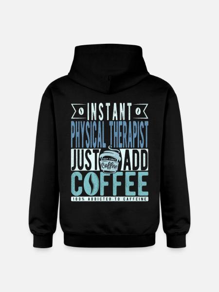 Physiotherapist coffee saying - Gildan Unisex Softstyle® Midweight Hoodie - black