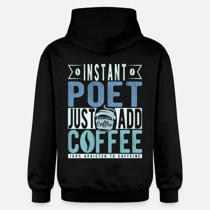 Dichter Kaffee Spruch - Gildan Unisex Softstyle® Midweight Hoodie - Schwarz