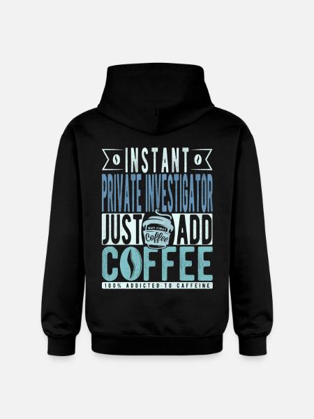 Citation de Private Detective Coffee - Sweat à capuche Softstyle® Gildan Unisexe - noir