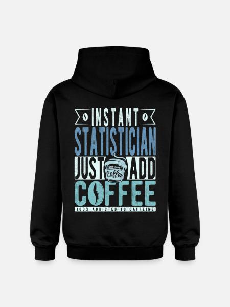 Statistician coffee saying - Gildan Unisex Softstyle® Midweight Hoodie - black