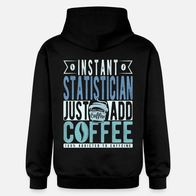 Statistician coffee saying - Gildan Unisex Softstyle® Midweight Hoodie - black