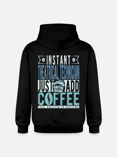 Theatre technician coffee saying - Gildan Unisex Softstyle® Midweight Hoodie - black