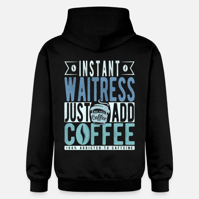 Café de serveuse disant - Sweat à capuche Softstyle® Gildan Unisexe - noir