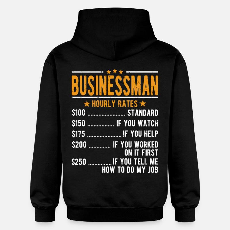 Geschäftsmann Stundenlohn - Gildan Unisex Softstyle® Midweight Hoodie - Schwarz