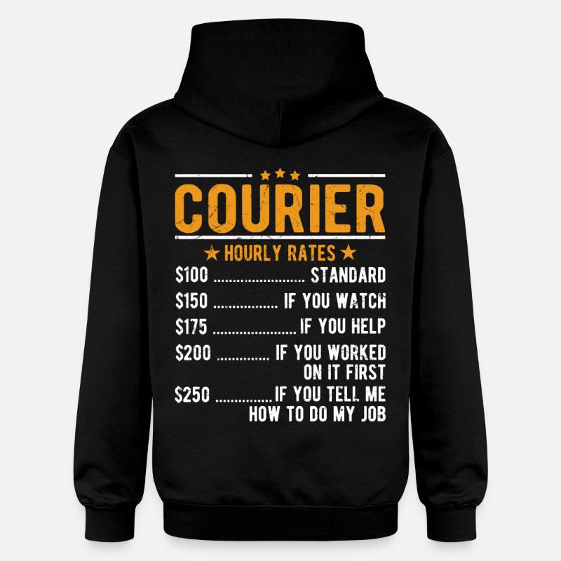 Courier hourly wage - Gildan Unisex Softstyle® Midweight Hoodie - black