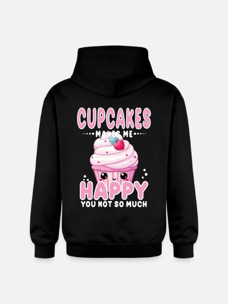 Cupcake Kawaii - Gildan Unisex Softstyle® Midweight Hoodie - black