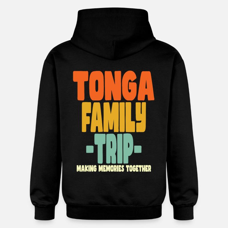 Vacances en famille aux Tonga - Sweat à capuche Softstyle® Gildan Unisexe - noir