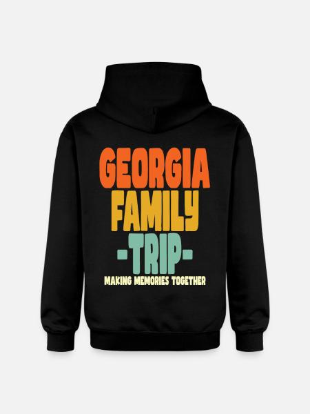 Georgia Family Trip Vacations - Gildan Unisex Softstyle® Midweight Hoodie - black