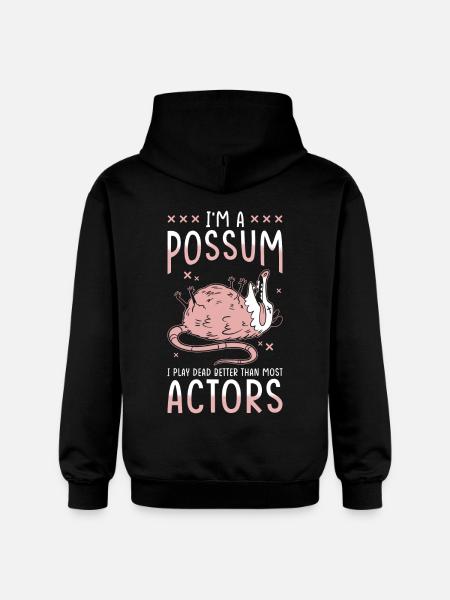 Opossum Saying - Gildan Unisex Softstyle® Midweight Hoodie - black