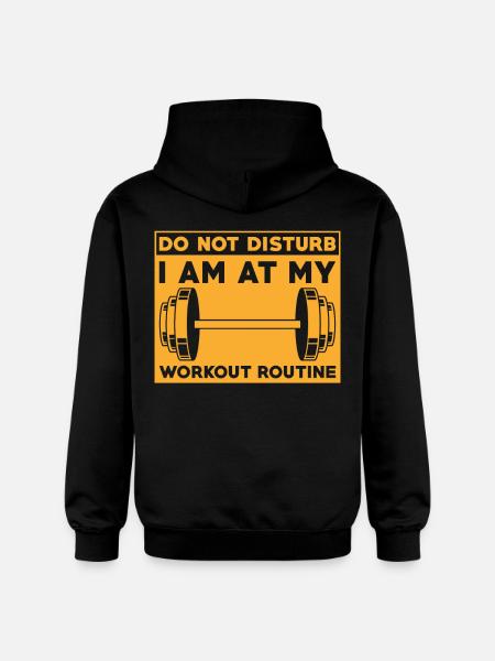 Workout-routine Gewichtheber-trainingsdesign - Gildan Unisex Softstyle® Midweight Hoodie - Schwarz
