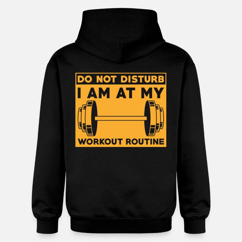 Workout-routine Gewichtheber-trainingsdesign - Gildan Unisex Softstyle® Midweight Hoodie - Schwarz