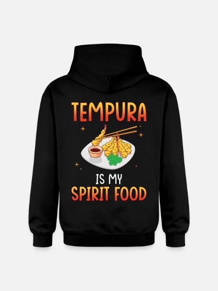 Tempura est mon plat préféré - Sweat à capuche Softstyle® Gildan Unisexe - noir