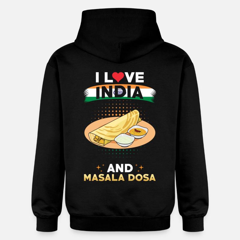 Masala Dosa Inde Cuisine indienne - Sweat à capuche Softstyle® Gildan Unisexe - noir