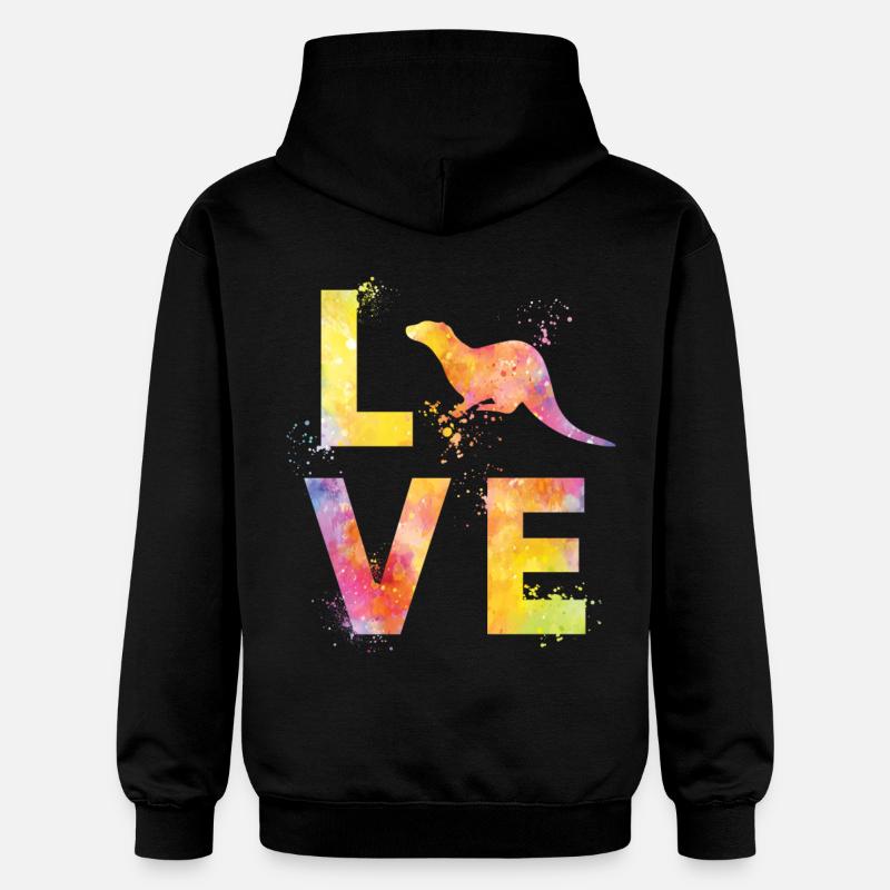 Otter Liebe - Gildan Unisex Softstyle® Midweight Hoodie - Schwarz