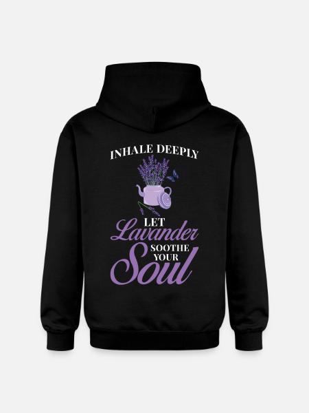 Lavendel Lavendelblüte Ätherisches Öl Lavendelduft - Gildan Unisex Softstyle® Midweight Hoodie - Schwarz