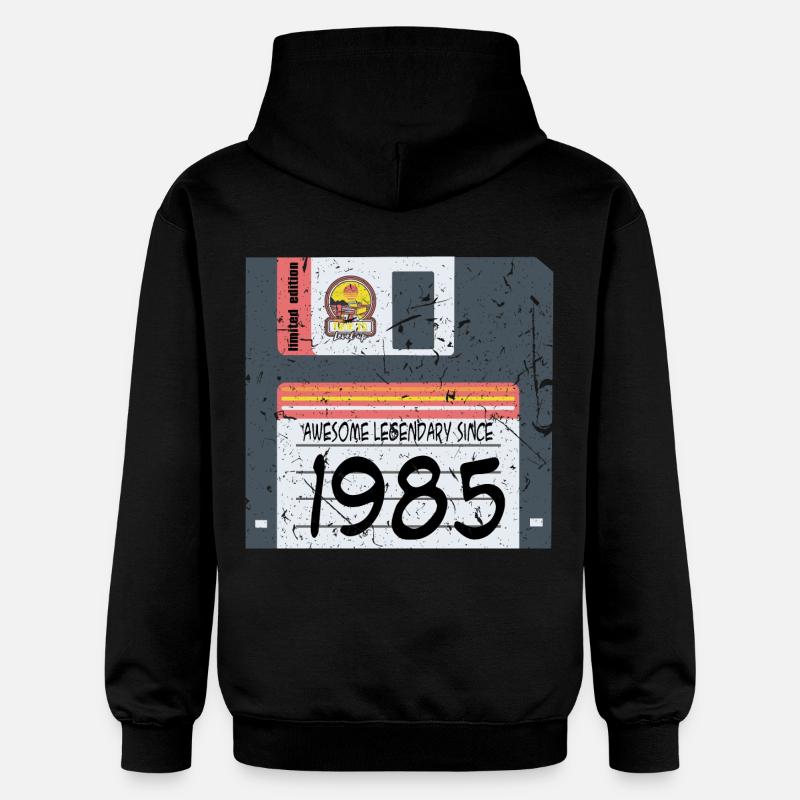 Nerd Anniversaire 1985 - Sweat à capuche Softstyle® Gildan Unisexe - noir