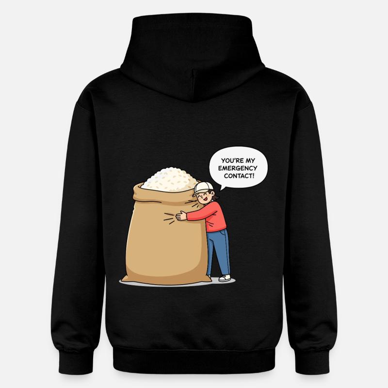 Vous êtes mon contact d’urgence ! - Sweat à capuche Softstyle® Gildan Unisexe - noir