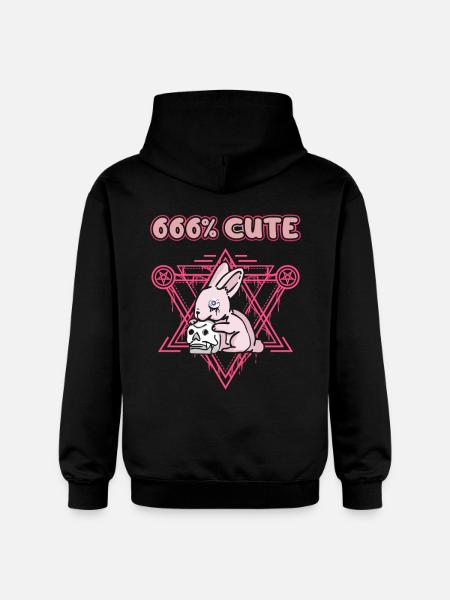666% Cute kawaii Satanic Goth - Gildan Unisex Softstyle® Midweight Hoodie - black