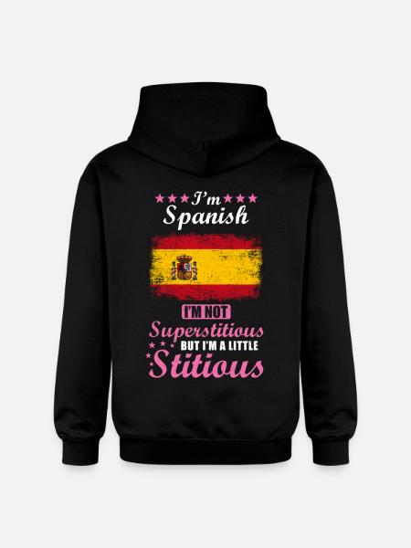 Spaniard Gift funny saying Spain - Gildan Unisex Softstyle® Midweight Hoodie - black