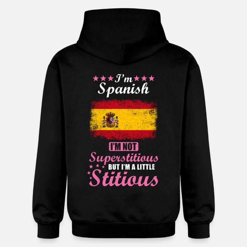Cadeau espagnol drôle disant Espagne - Sweat à capuche Softstyle® Gildan Unisexe - noir