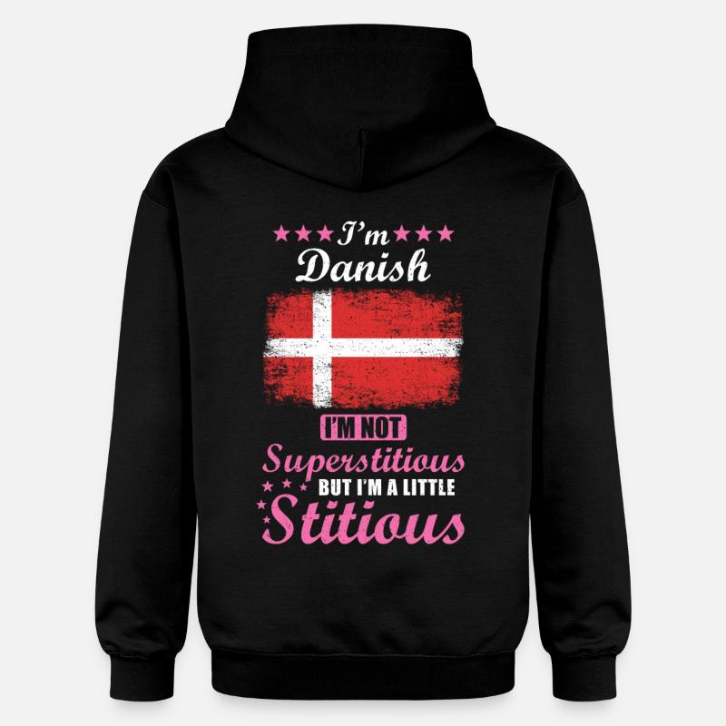 Danois Mme Superstitious Stitious - Sweat à capuche Softstyle® Gildan Unisexe - noir