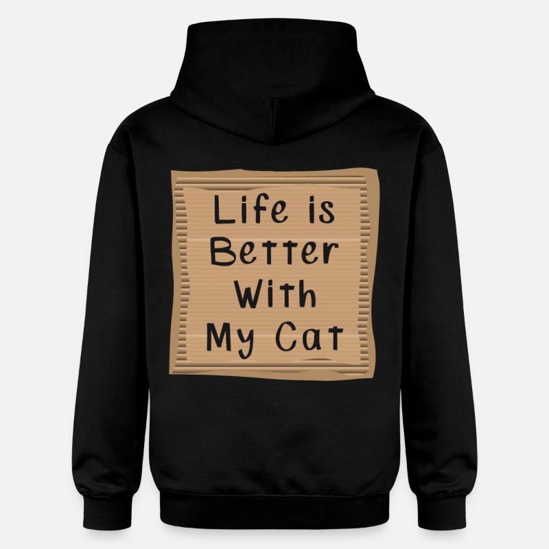 Chat - Sweat à capuche Softstyle® Gildan Unisexe - noir