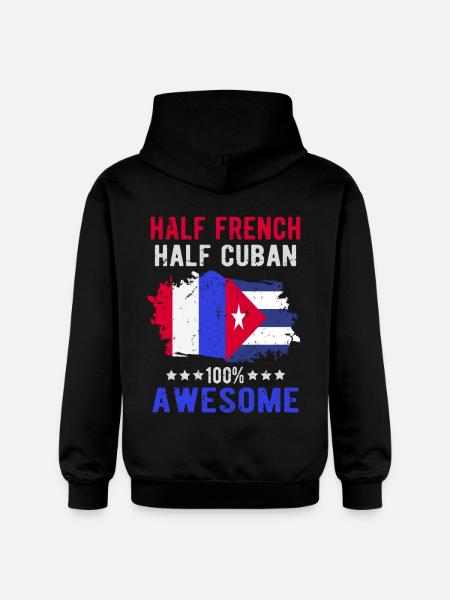 Half French Half Cuban - Gildan Unisex Softstyle® Midweight Hoodie - black