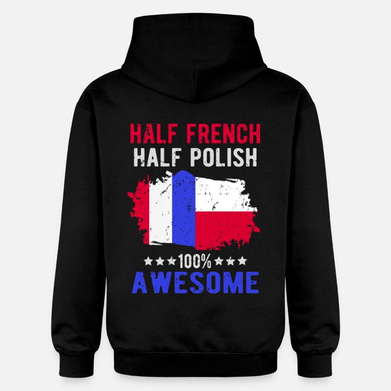 Moitié Français moitié singapourien - Sweat à capuche Softstyle® Gildan Unisexe - noir