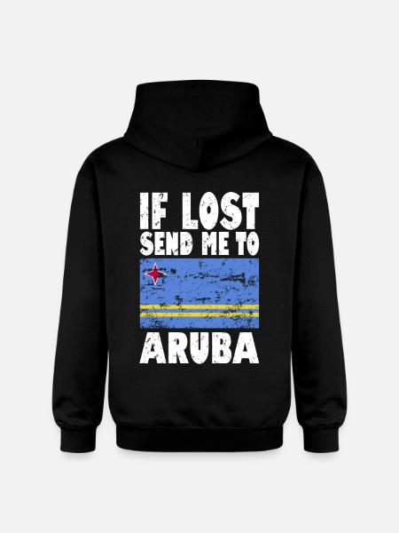 Drapeau d’Aruba - Sweat à capuche Softstyle® Gildan Unisexe - noir