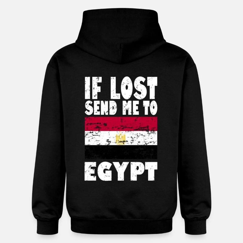 Drapeau égyptien - Sweat à capuche Softstyle® Gildan Unisexe - noir
