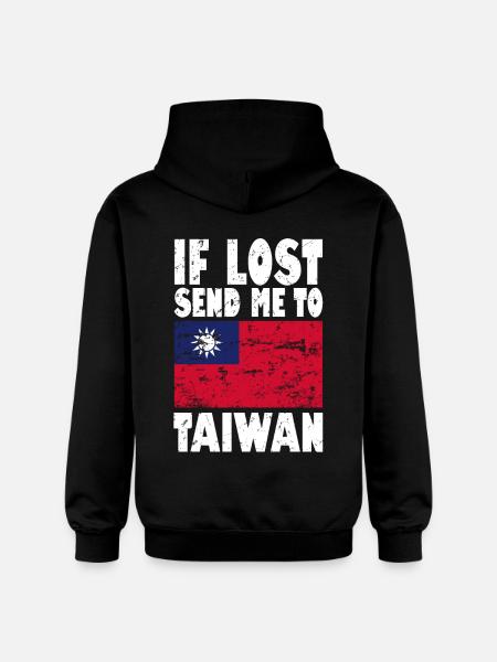 Taiwan Flag Saying - Gildan Unisex Softstyle® Midweight Hoodie - black