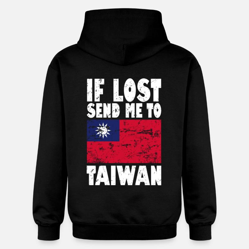 Drapeau de Taïwan - Sweat à capuche Softstyle® Gildan Unisexe - noir