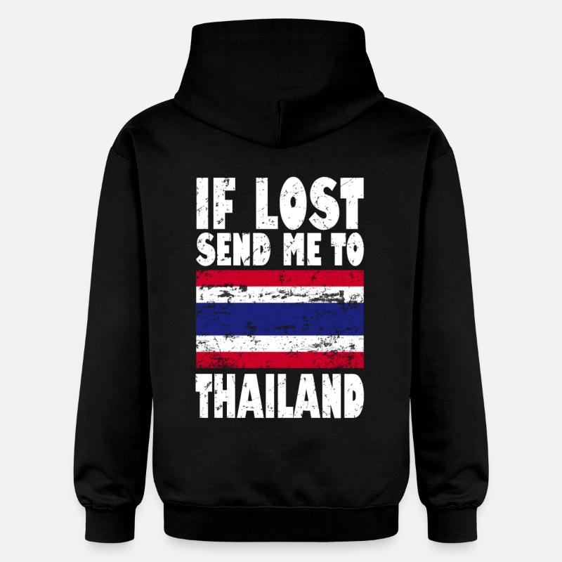 Drapeau de la Thaïlande - Sweat à capuche Softstyle® Gildan Unisexe - noir
