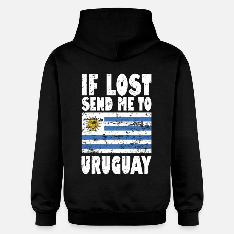 Drapeau de l’Uruguay - Sweat à capuche Softstyle® Gildan Unisexe - noir