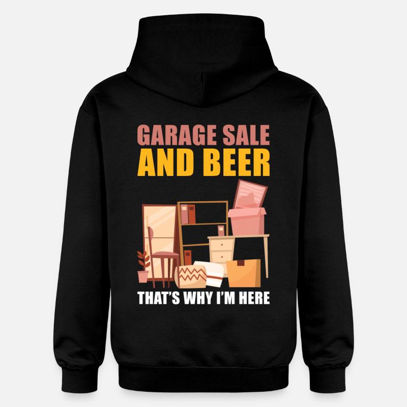 Slogan de vente de garage - Sweat à capuche Softstyle® Gildan Unisexe - noir