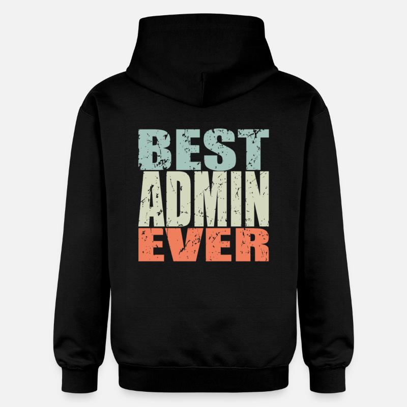 Best Admin ever Admin Geschenk - Gildan Unisex Softstyle® Midweight Hoodie - Schwarz