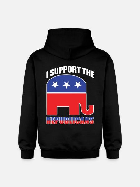 Republican Usa Support - Gildan Unisex Softstyle® Midweight Hoodie - black