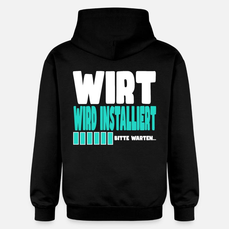 Wirt wird installiert - Gildan Unisex Softstyle® Midweight Hoodie - Schwarz