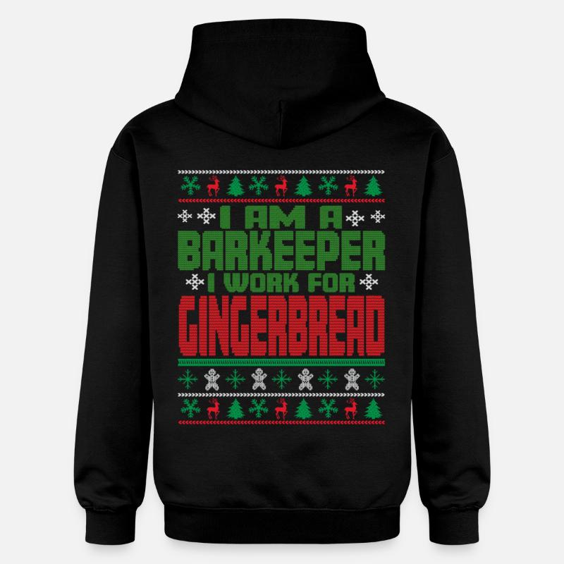 Citation de Noël du barman - Sweat à capuche Softstyle® Gildan Unisexe - noir